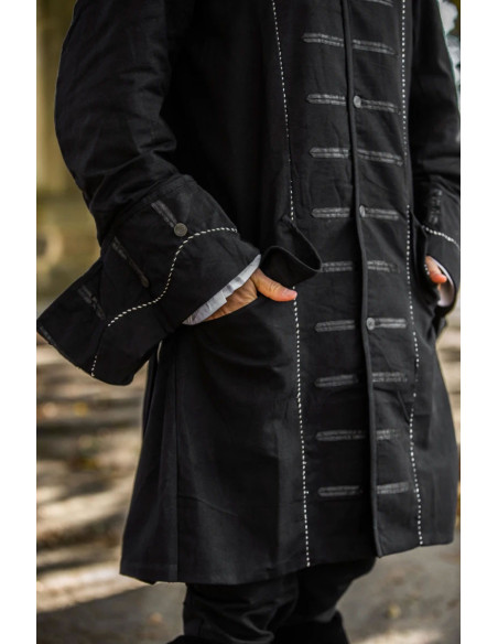 Manteau pirate noir modèle Edward