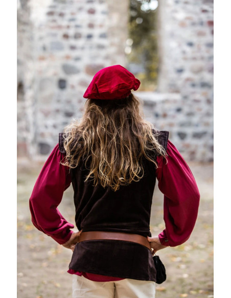 Parlota Renaissance en coton rouge,...