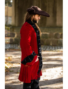 Chapeau tricorne pirate Hugo en laine, marron 2