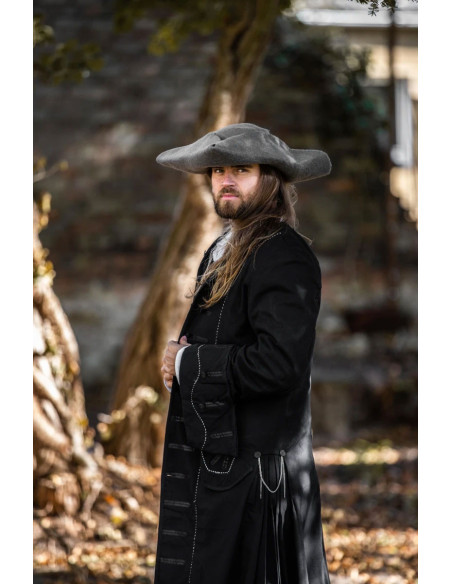Bonnet tricorne pirate Hugo en laine,...
