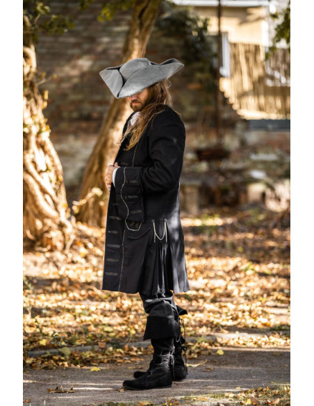 Bonnet tricorne pirate Hugo en laine,...