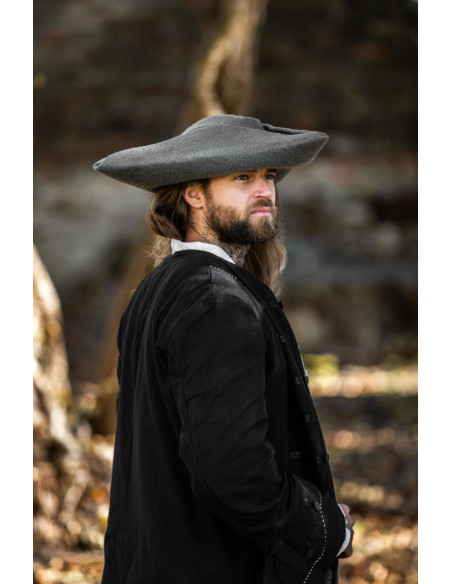 Bonnet tricorne pirate Hugo en laine,...