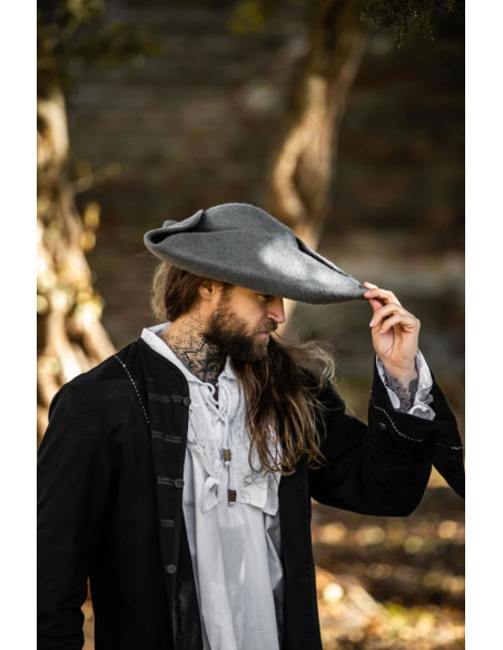 Bonnet tricorne pirate Hugo en laine,...