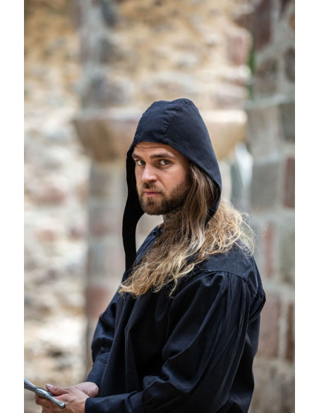 Crêpe paysanne de coton, coloris noir