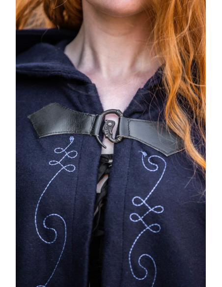 Cape médiévale cape bleue à capuche,...