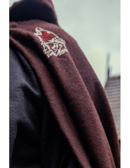 Cape Alpha Viking avec broderie loup,...