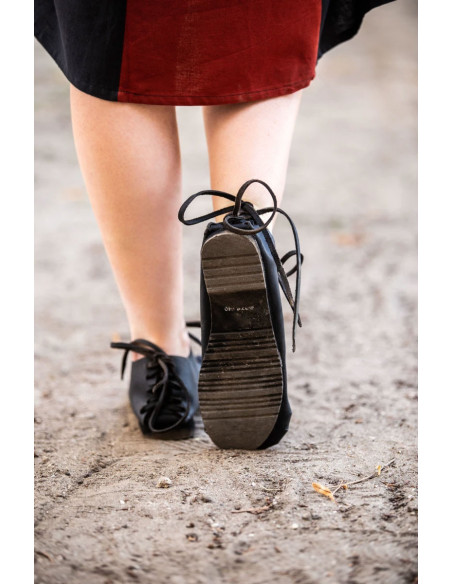 Sandales romaines basses en cuir nubuck