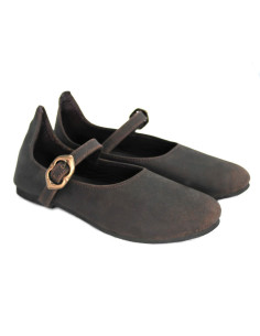 Chaussures médiévales marron pour dames, Rieke 2
