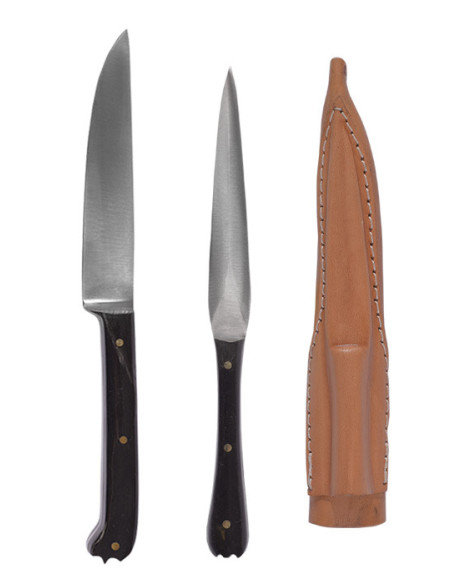 Set 2 couverts médiévaux avec housse...