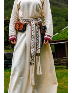Ceinture viking modèle Elina, coton blanc naturel