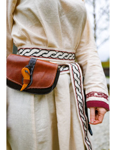 Ceinture viking modèle Elina, coton blanc naturel 2