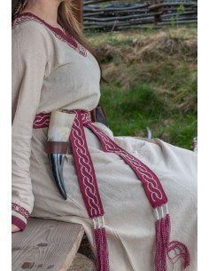 Ceinture viking modèle Elina, coton rouge