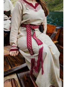 Ceinture viking modèle Elina, coton rouge 2