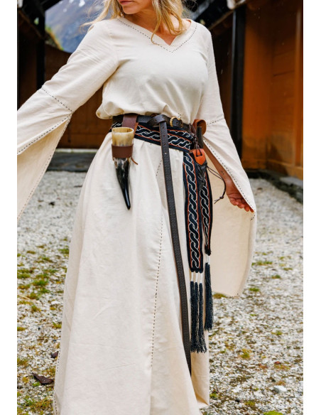 Ceinture viking modèle Elina, coton noir