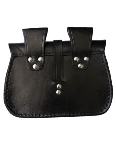 Sac en cuir noir au design celtique 2