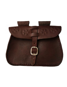 Sac en cuir noir avec motif étoile