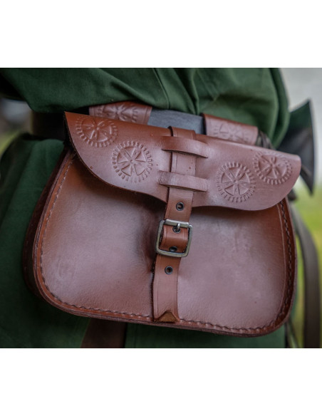 Sac en cuir noir avec motif étoile