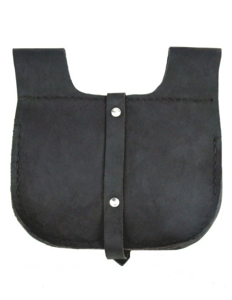 Sac médiéval en cuir noir modèle Udo
