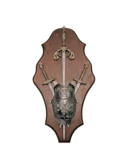 Panoplie médiévale avec une épée...