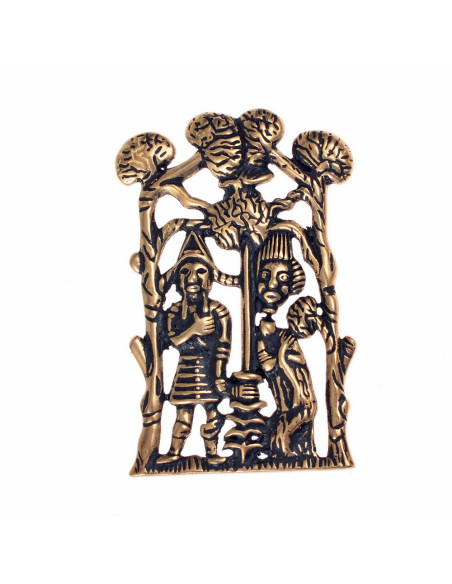 Broche en bronze Pilgrim's Sign Head...