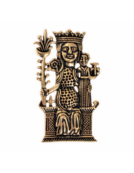 Broche bronze dame pèlerine de...