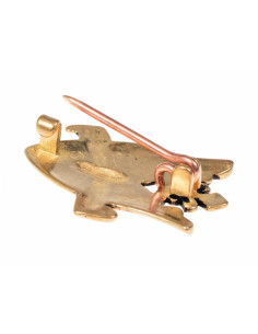 Cœur de pèlerin avec broche en bronze couronne 2