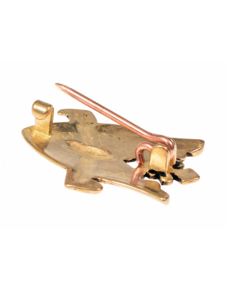 Cœur de pèlerin avec broche en bronze...