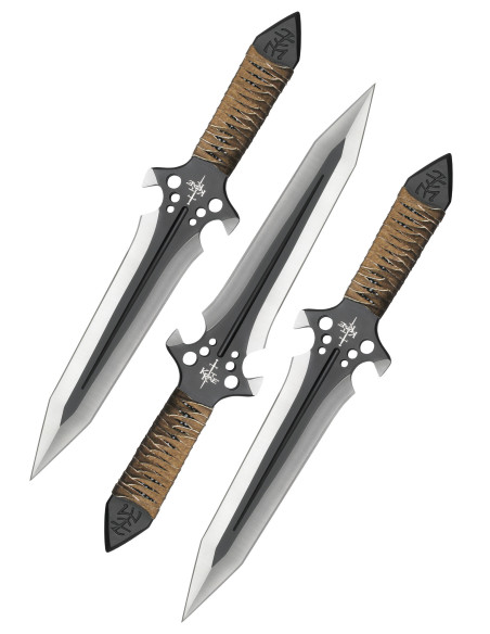 Set 3 couteaux de lancer Hellhawk (24,8 cm.)