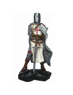 Chevalier miniature templier médiéval avec épée (35 cm.)