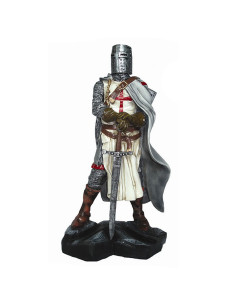 Chevalier templier miniature avec épée (12 cm.)