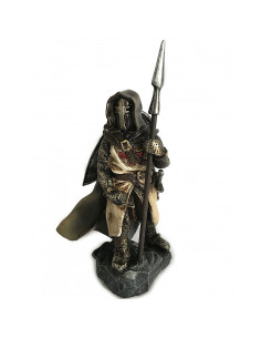 Chevalier templier miniature avec lance (12 cm.)