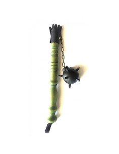 Masse médiévale 1 tête, couleur verte (46 cm.)