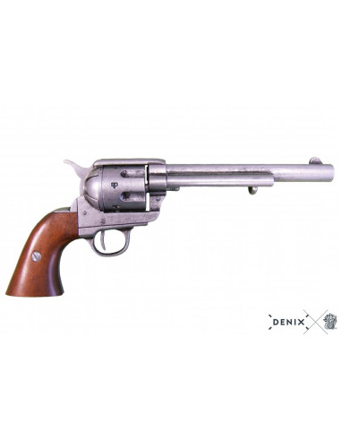 Revolver USA Peacemaker bleui, canon long, année 1873