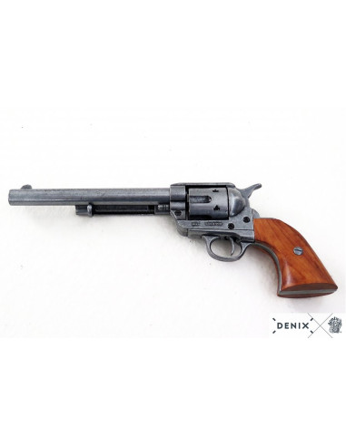 Revolver USA Peacemaker bleui, canon long, année 1873
