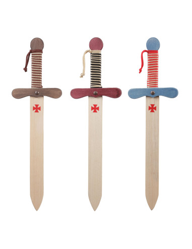Épée templière en bois pour enfants (48 cm.)