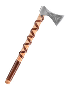 Hache norvégienne en acier moulé avec gravures (Type K)