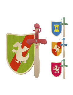 Petit ensemble épée et bouclier médiéval en bois