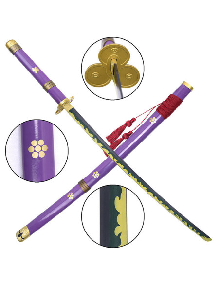 Katana décoratif lilas Enma de Zoro,...