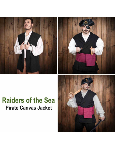Gilet de pirate Sea Hunters - Noir