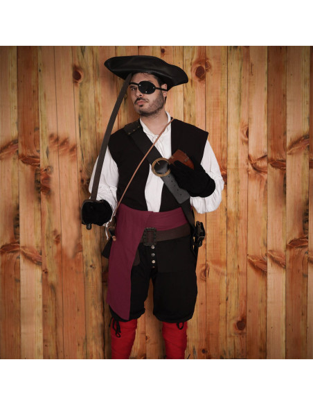 Gilet de pirate Sea Hunters - Noir