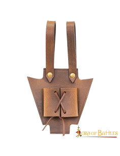 Baudrier médiéval brun pour accrocher l'épée (13x13,5 cm.)