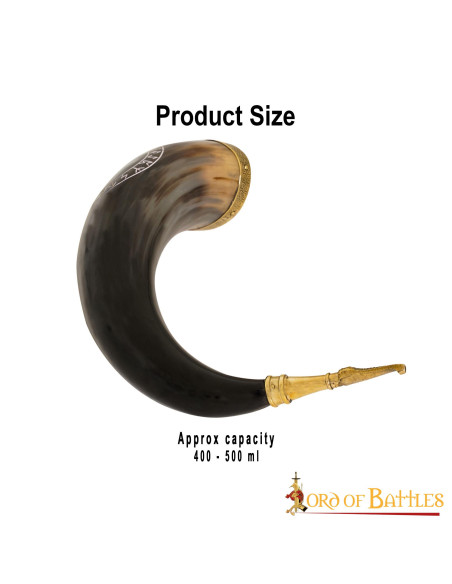 Algiz Viking Horn à boire (400-500 ml.)