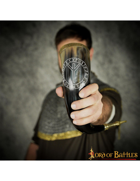Algiz Viking Horn à boire (400-500 ml.)