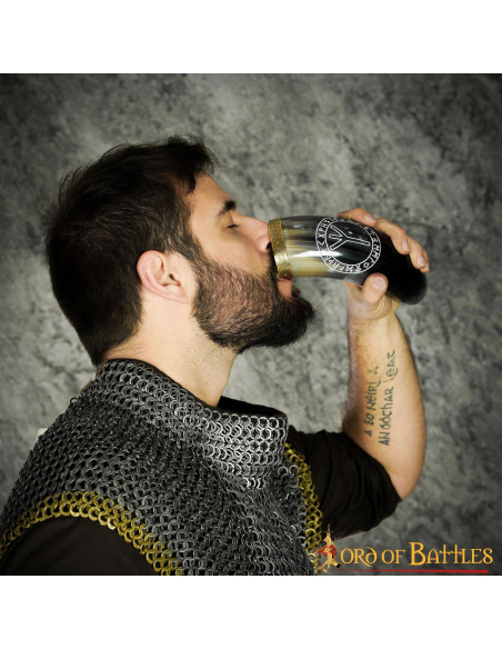 Algiz Viking Horn à boire (400-500 ml.)