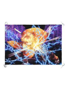 Bannière-Drapeau Demon Slayer de Zenitsu Agatsuma (70x100...