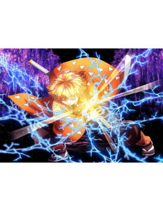 Bannière-Drapeau Demon Slayer de Zenitsu Agatsuma (70x100... 2