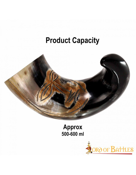 Corne de visage tribale médiévale à...