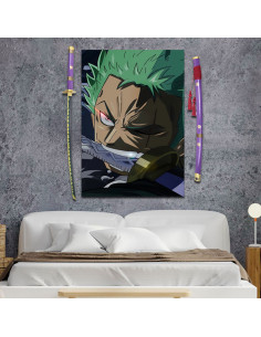 Lilas Katana Pack Zoro Roronoa Enma + Bannière, One Piece 2