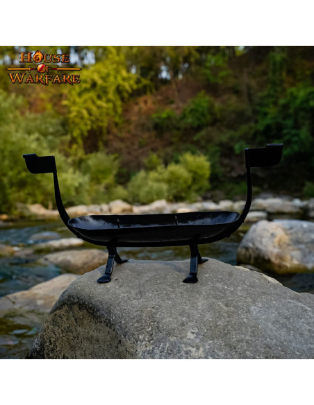 Bougeoir en fer forgé bateau viking...