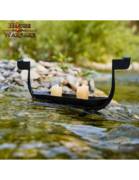 Bougeoir en fer forgé bateau viking...